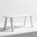 Biały prostokątny stół z płyty MDF 160 x 80 x 75 cm