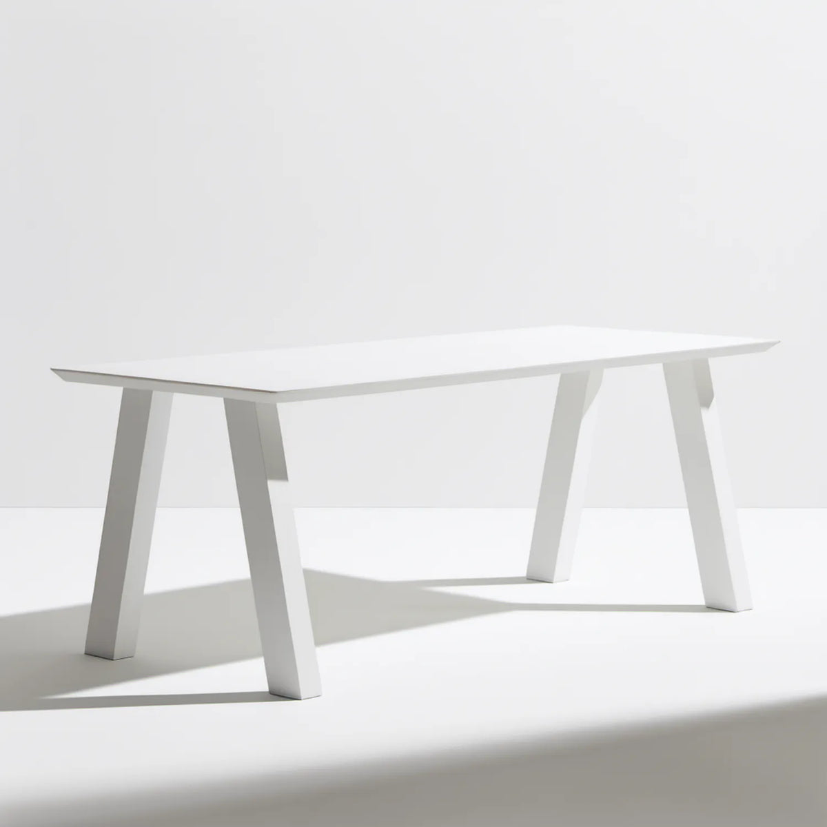 Biały prostokątny stół z płyty MDF 160 x 80 x 75 cm